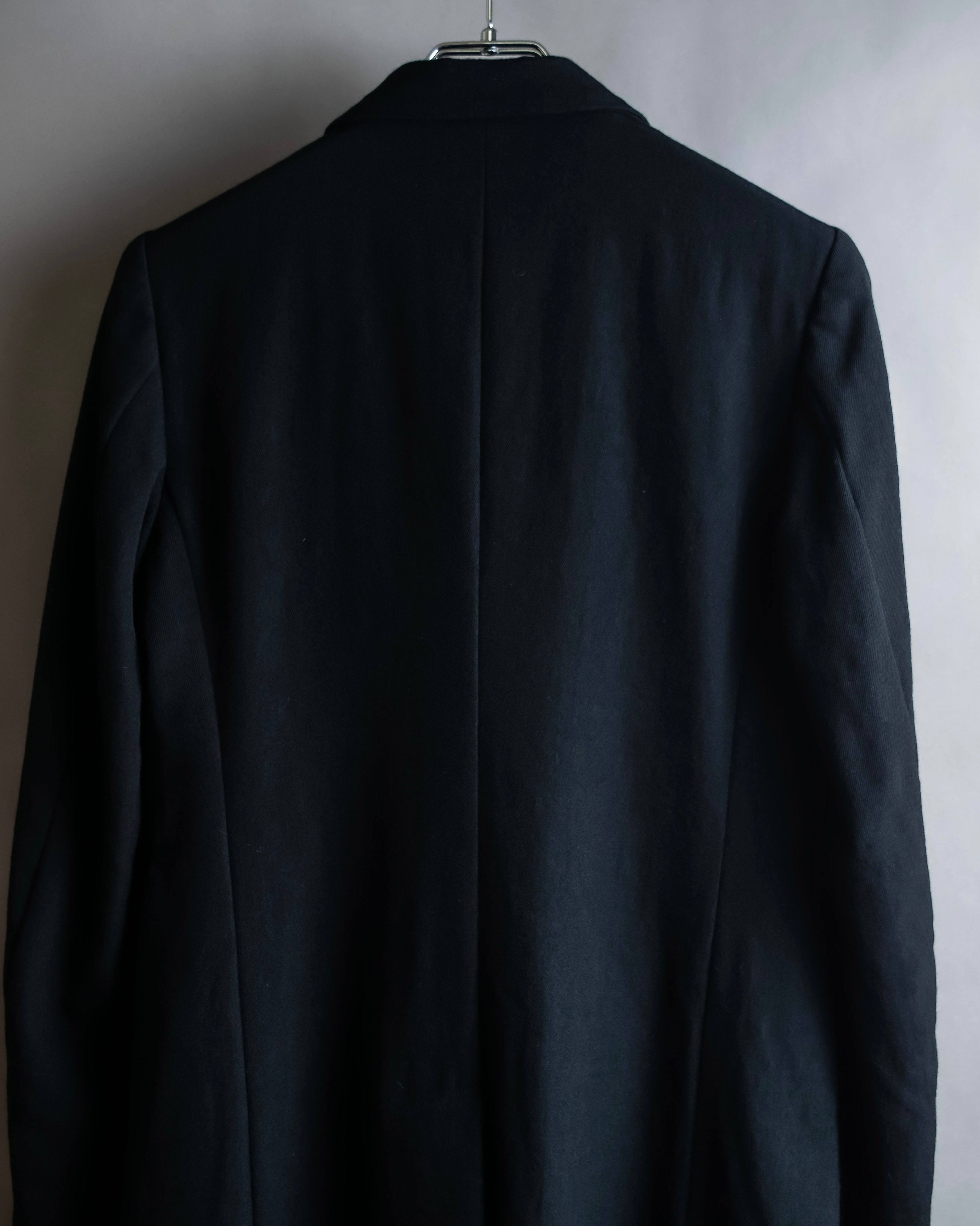 "COMME des GARCONS" Peaked lapel double-breasted long tailored jacket