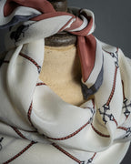 "CELINE" Horse-drawn carriage design silk scarf