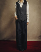 -SPECIAL- "LOEWE" 10's Pinstriped silk-lined wide trousers