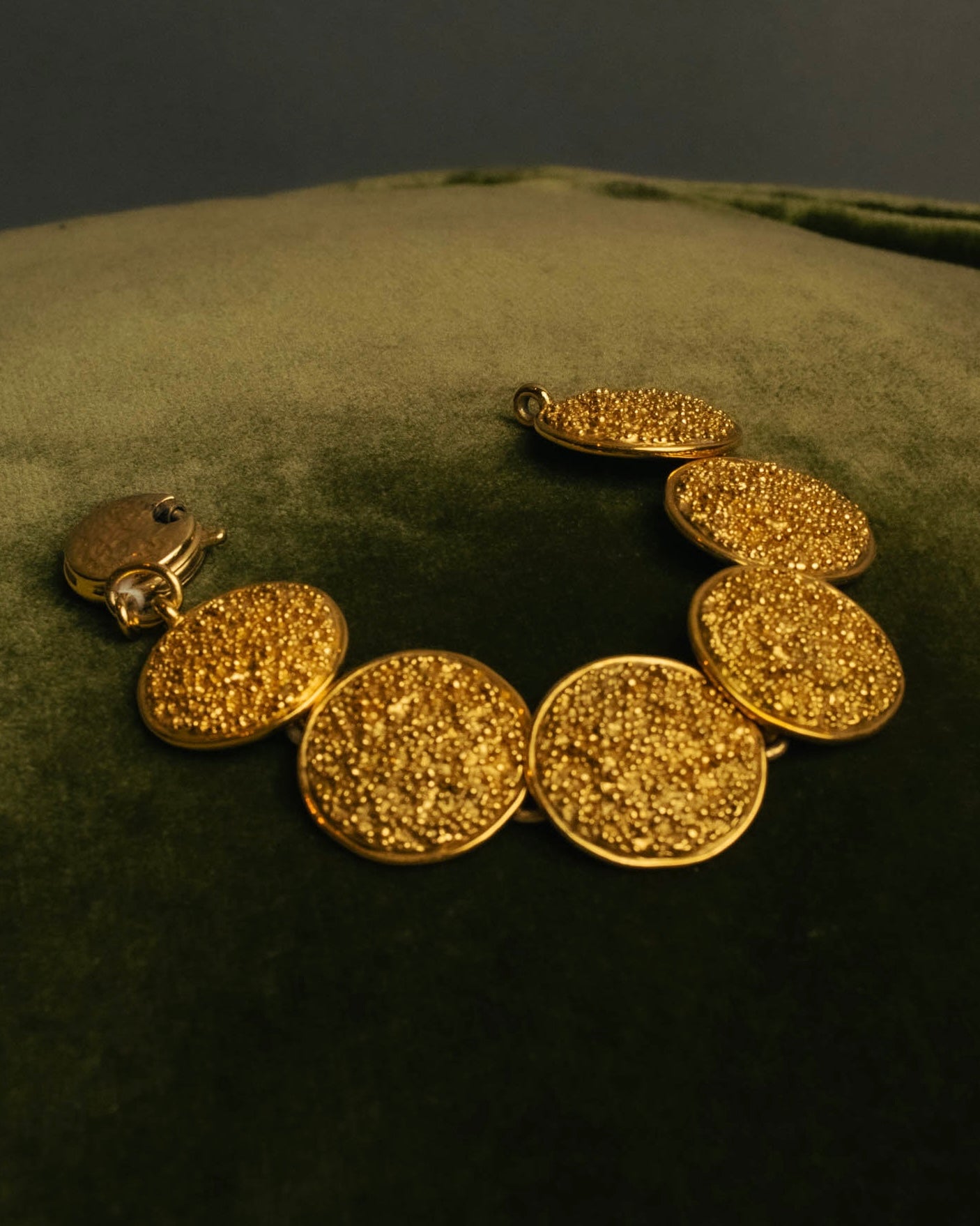 -SPECIAL- “YVES SAINT LAURENT” 80’s-90’s Lava texture statement bracelet
