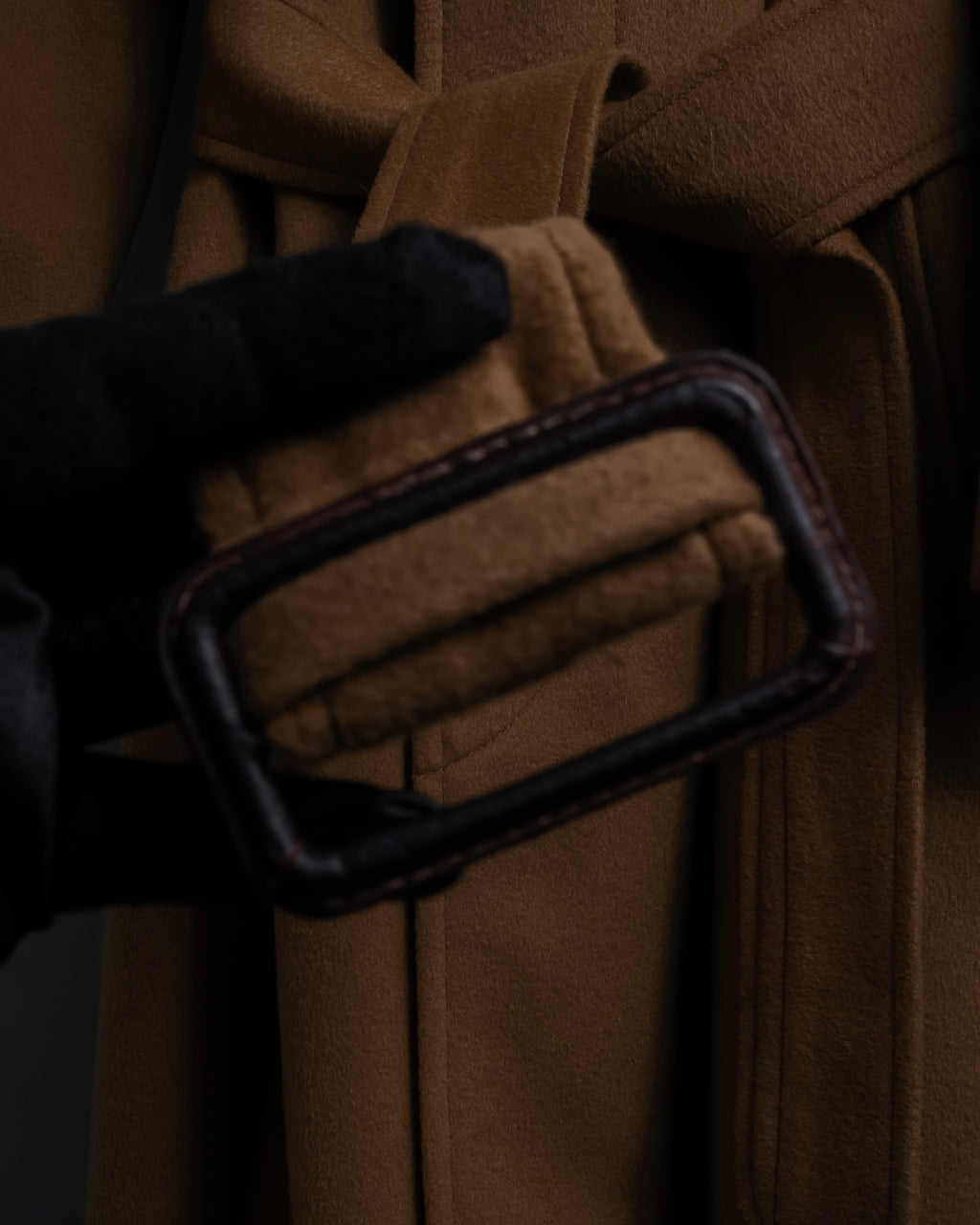 "FENDI" 90's Italian classic 100% cashmere belted coat