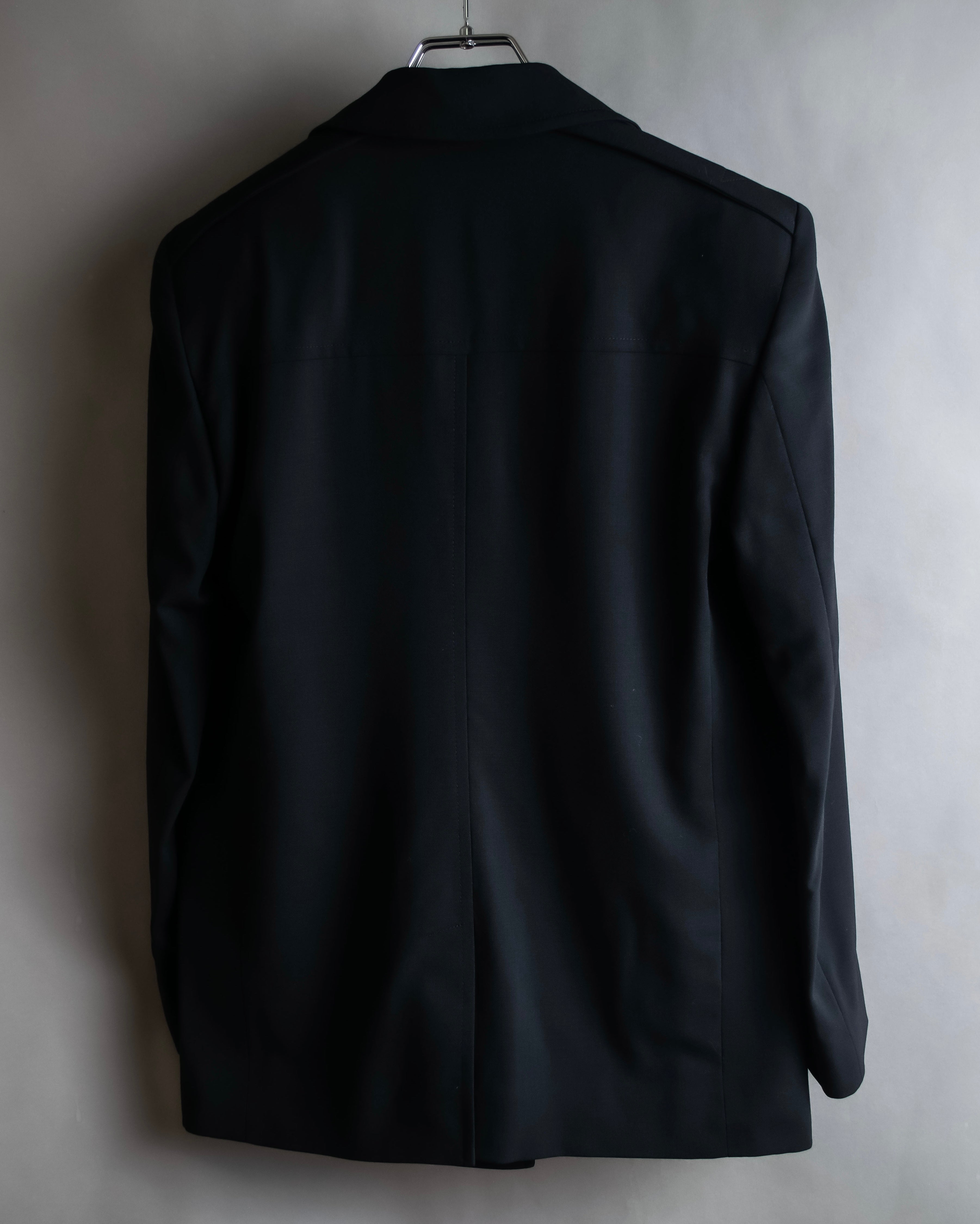 "GUCCI" 90's Beautiful draping fly-front tailored jacket