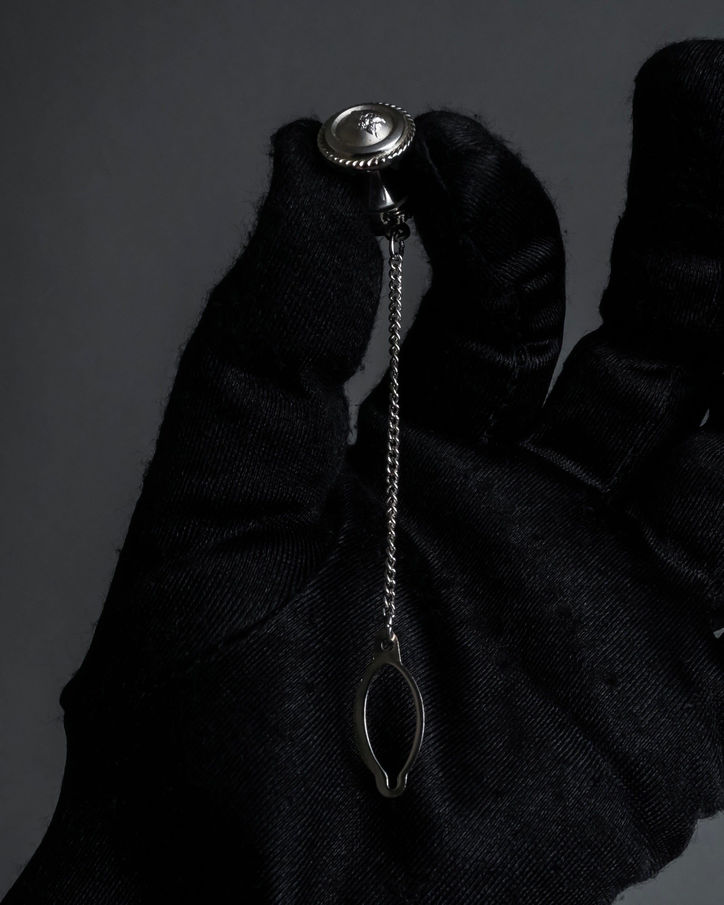 "BURBERRYS" Equestrian Knight engraved silver cufflinks