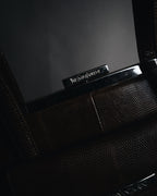 "Yves Saint Laurent" Late 80’s-90’s lizard embossed framed top handle bag