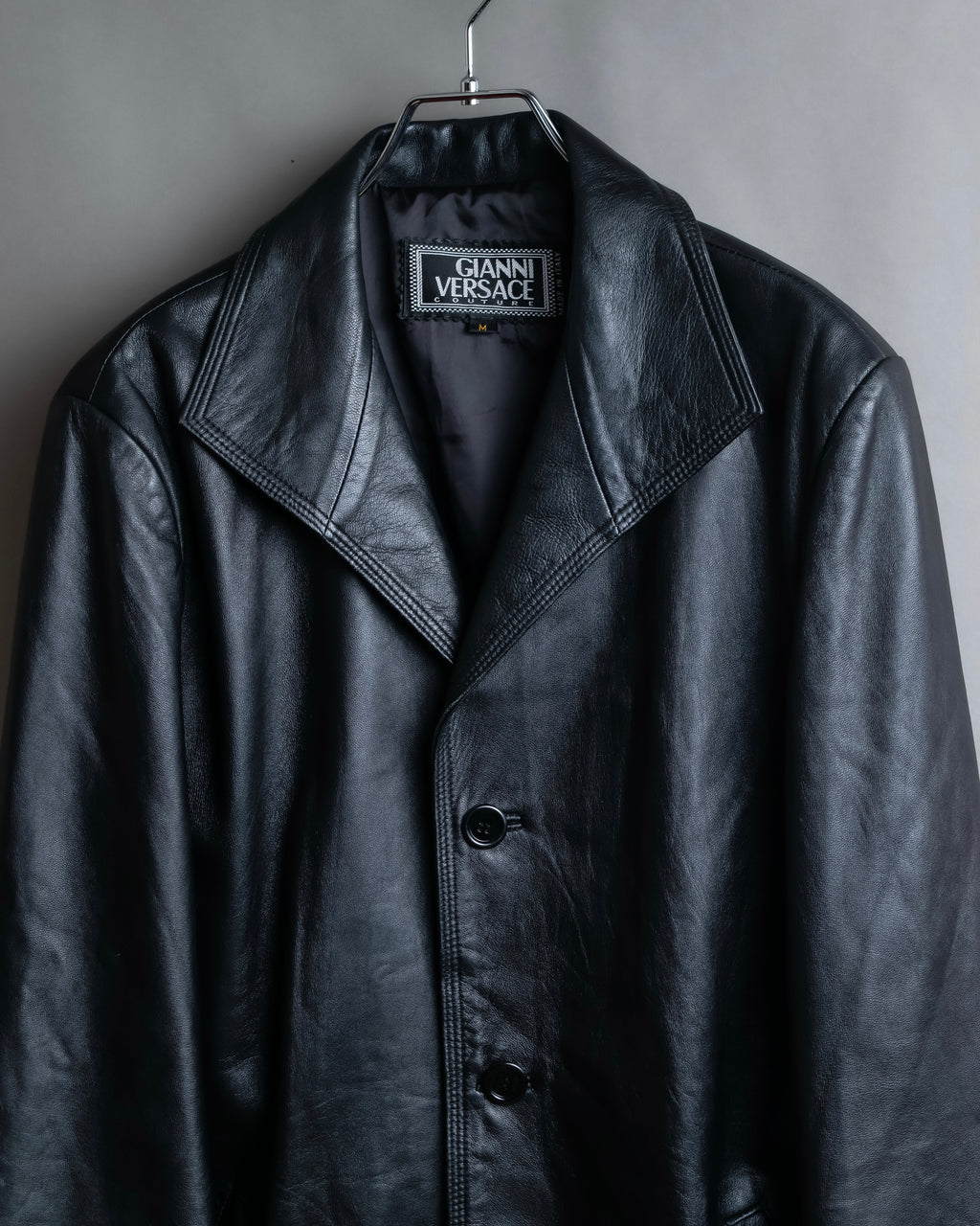 "GIANNI VERSACE COUTURE" Sheep skin oversized triangle color jacket