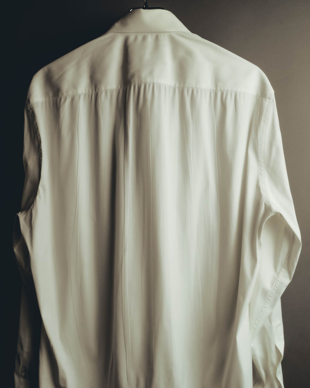 "GUCCI" 10's-20's Minimal ivory dress shirt