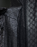 "GUCCI" GG pattern glitter blend woven large stole