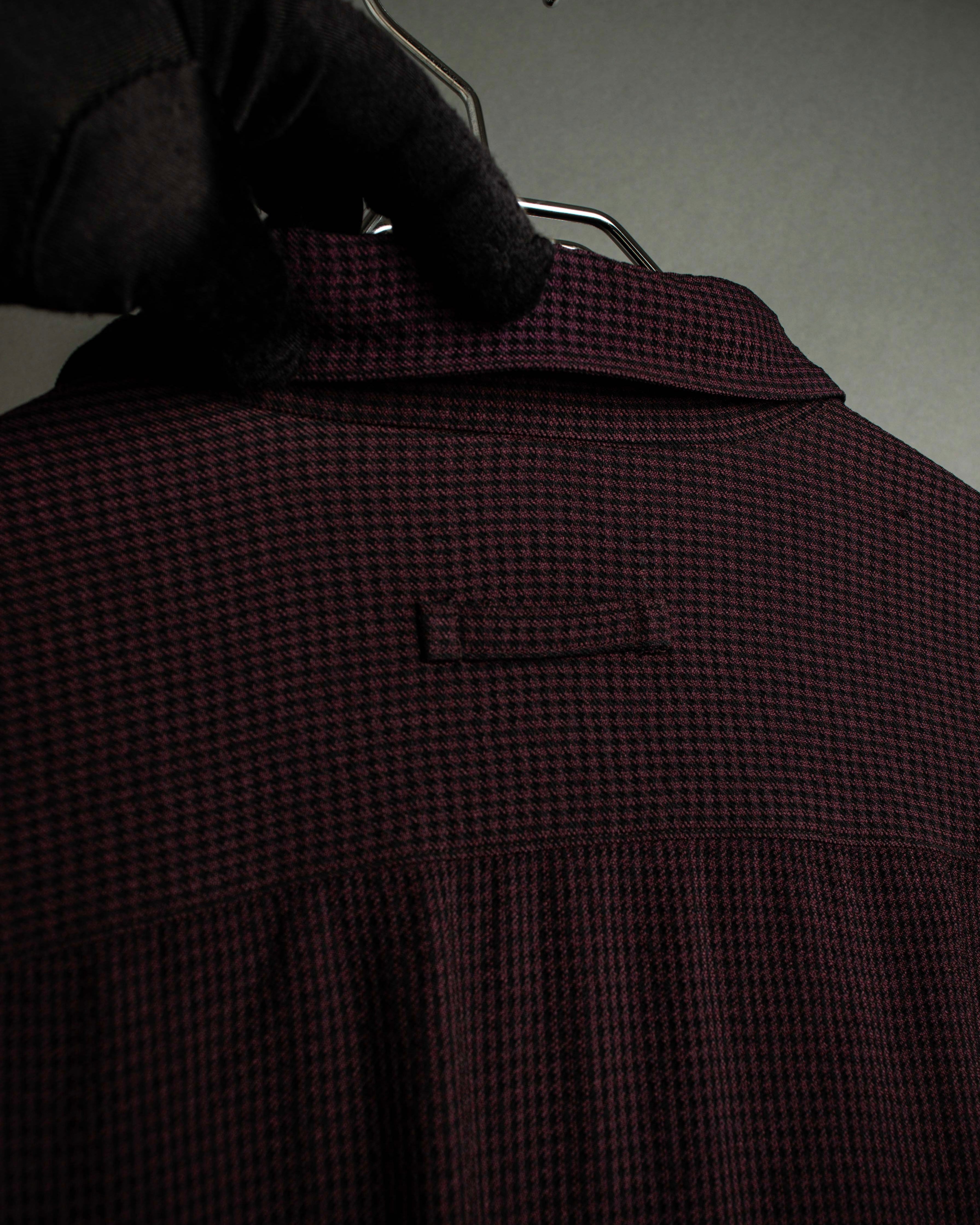 "JEAN PAUL GAULTIER" Draping form burgundy shirt