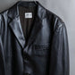 "ARMANI COLLEZIONI" 100% lamb leather oversized tailored jacket