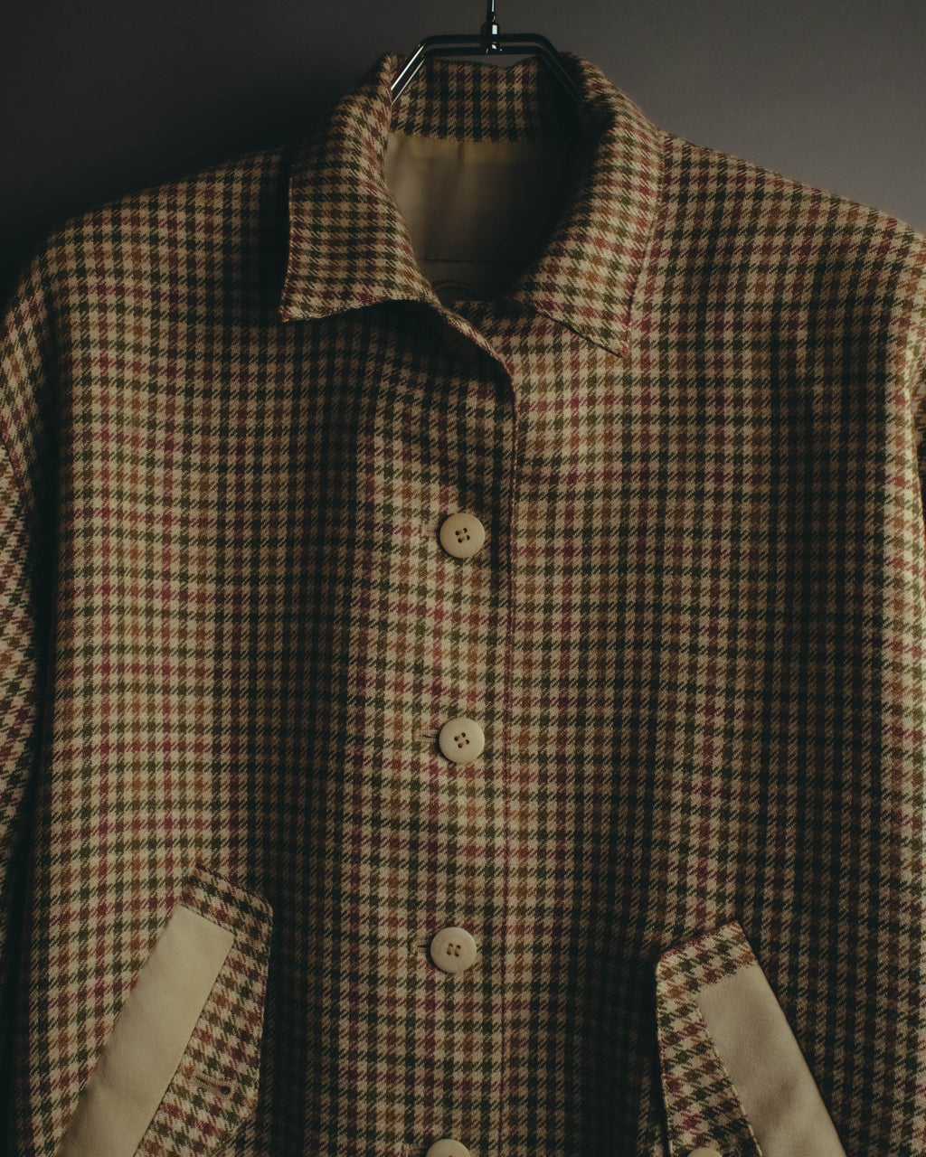 "Christian Dior" 80's-90's Wool check bomber jacket