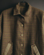 "Christian Dior" 80's-90's Wool check bomber jacket