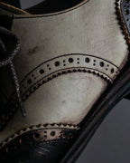 "ISSEY MIYAKE" Fade color wingtip leather shoes