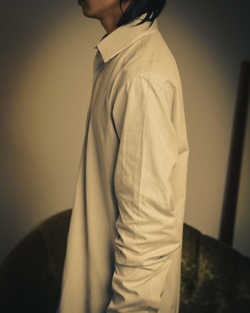 -SPECIAL- "Dior" 00's-10's Fine pinstripe concealed placket dress shirt