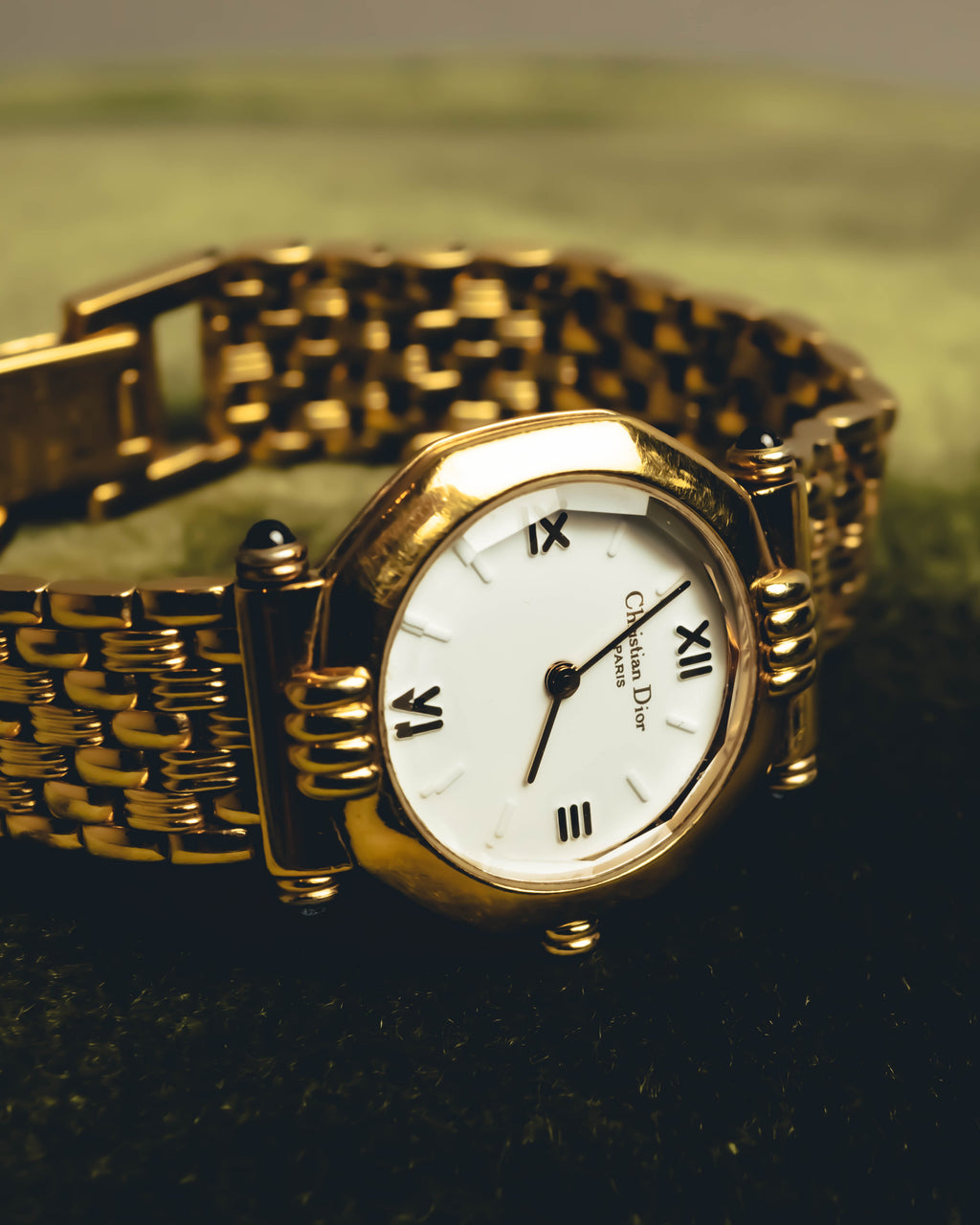 "Christian Dior" 80's-90's Gold plated wristwatch