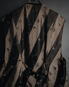 "LUNA MATTINO" 90’s Crushed velvet pointed hem vest