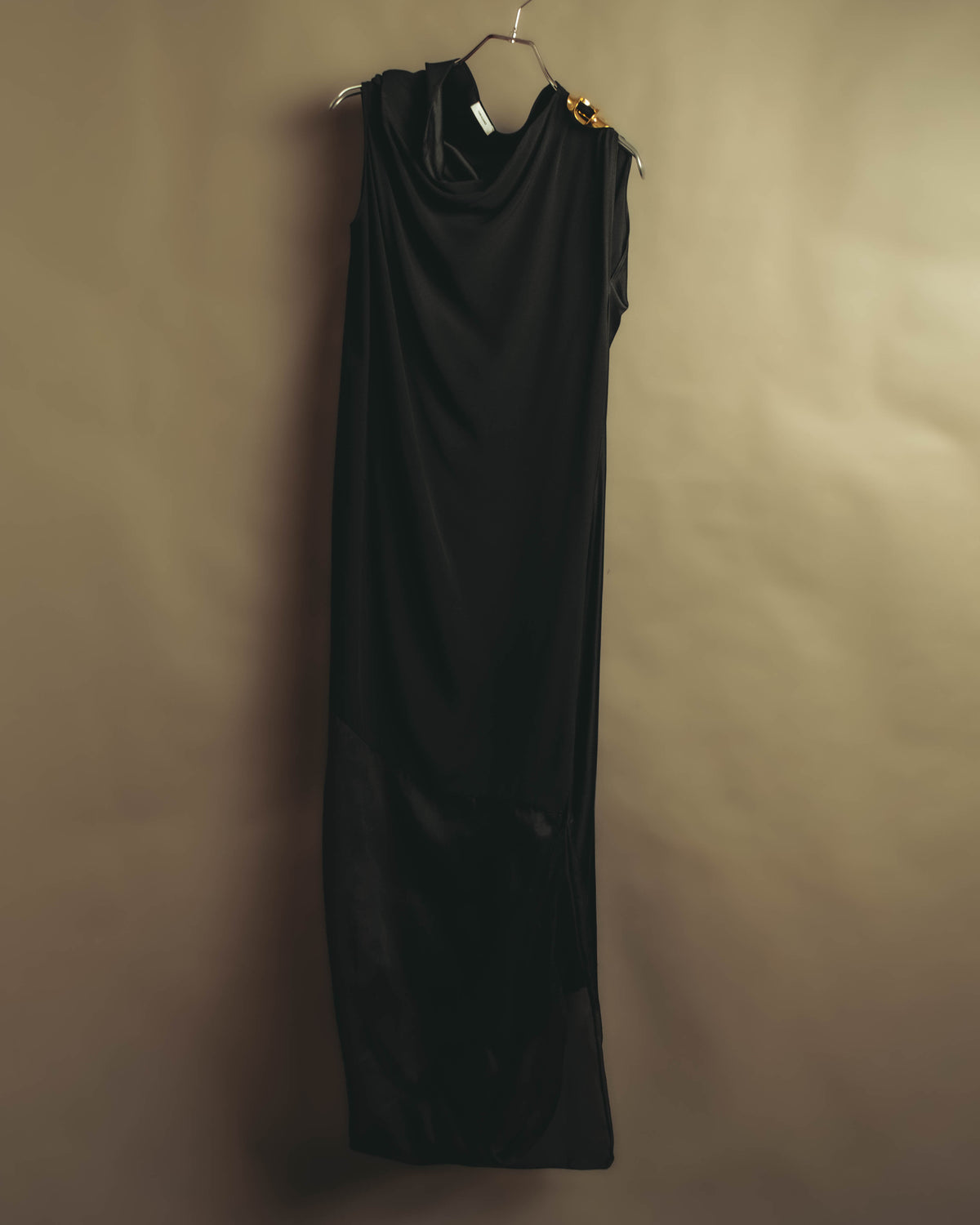 -SPECIAL- "FERRAGAMO" 2020's Sculpturally draped asymmetric maxi dress