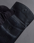 "MAISON MARGIELA" Grain texture leather snap wallet