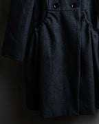 "Chloe" Gathered waist round collar coat