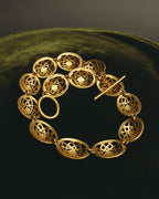 “Nina Ricci” 80’s-90’s floral openwork link necklace