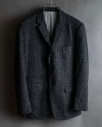 "THOM BROWNE" 3-button napped tweed tailored jacket