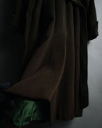 –SPECIAL– "CELINE" 80’s-90’s Triomphe button double breasted long coat