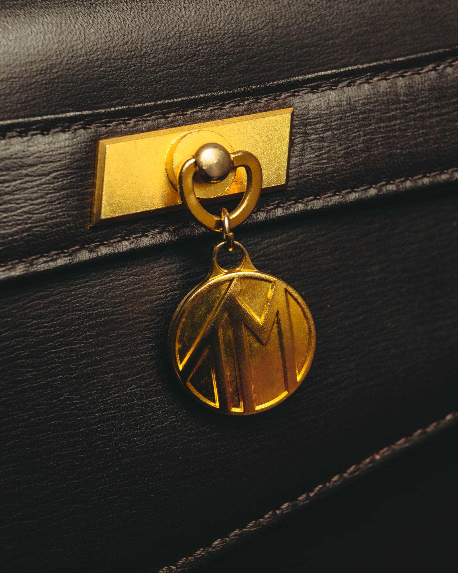 "Thierry Mugler" 80's-90's Architectural leather shoulder bag