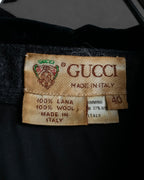 "GUCCI" 70's velvet collar design long coat