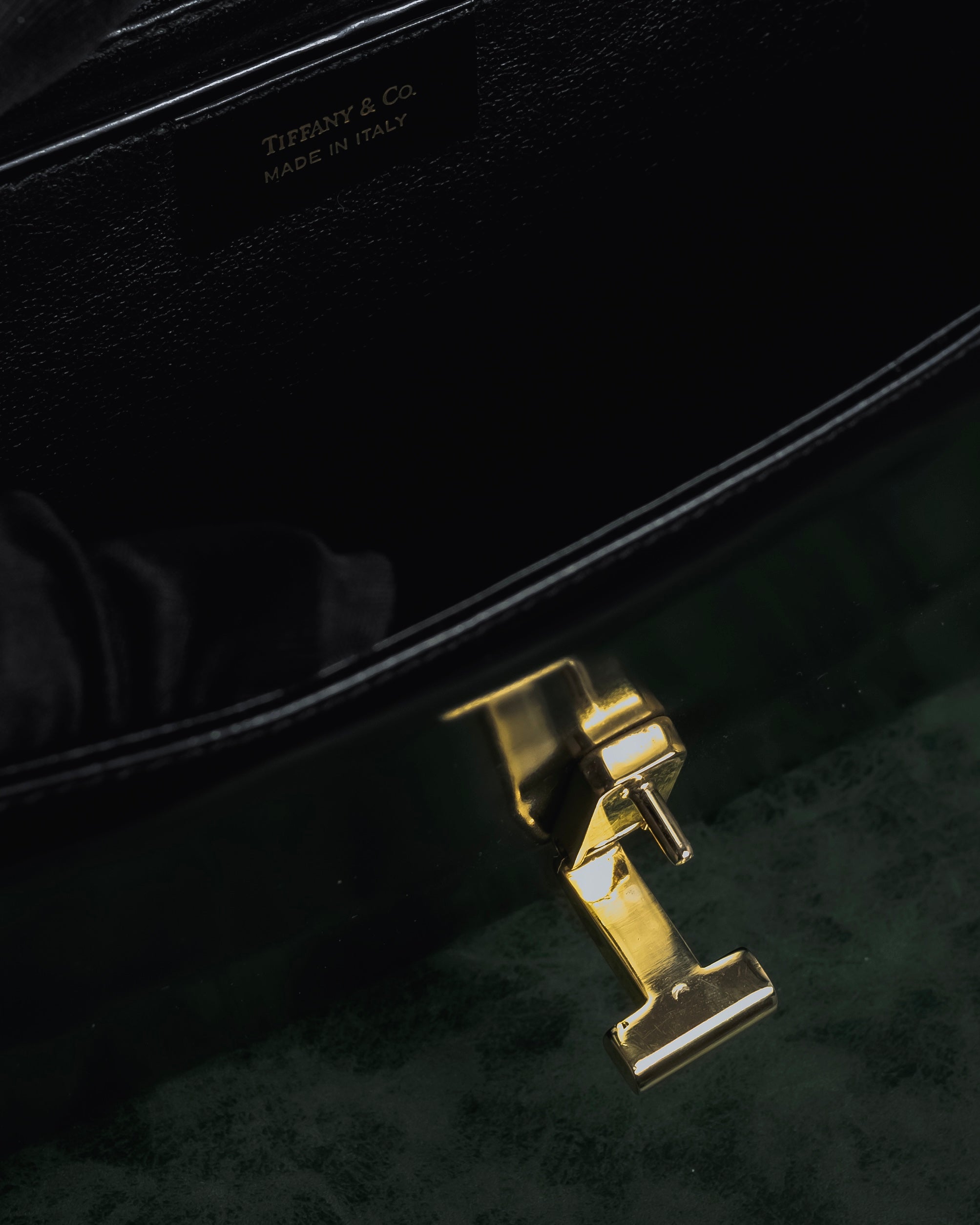 "Tiffany & Co." 80’s-90’s Structured ribbed leather top-handle bag