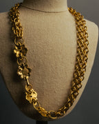 -SPECIAL- “CHANEL” 80’s-90’s ornate gold chain necklace