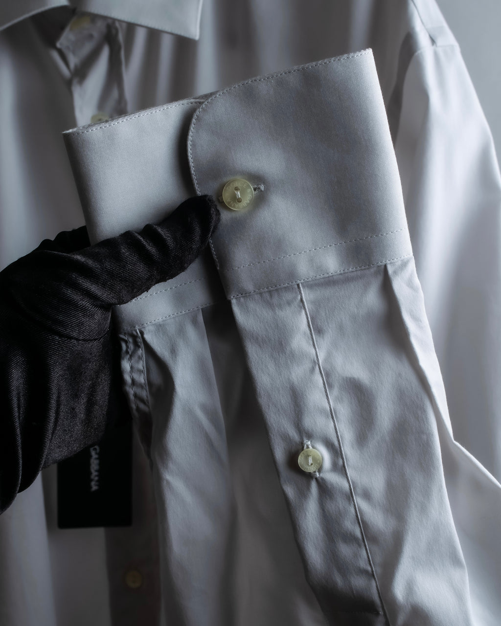 "DOLCE & GABBANA" Cuff logo engraved oversized shirt