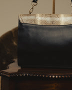 “Max Mara” Late 90’s-early 00’s exotic leather flap chain bag