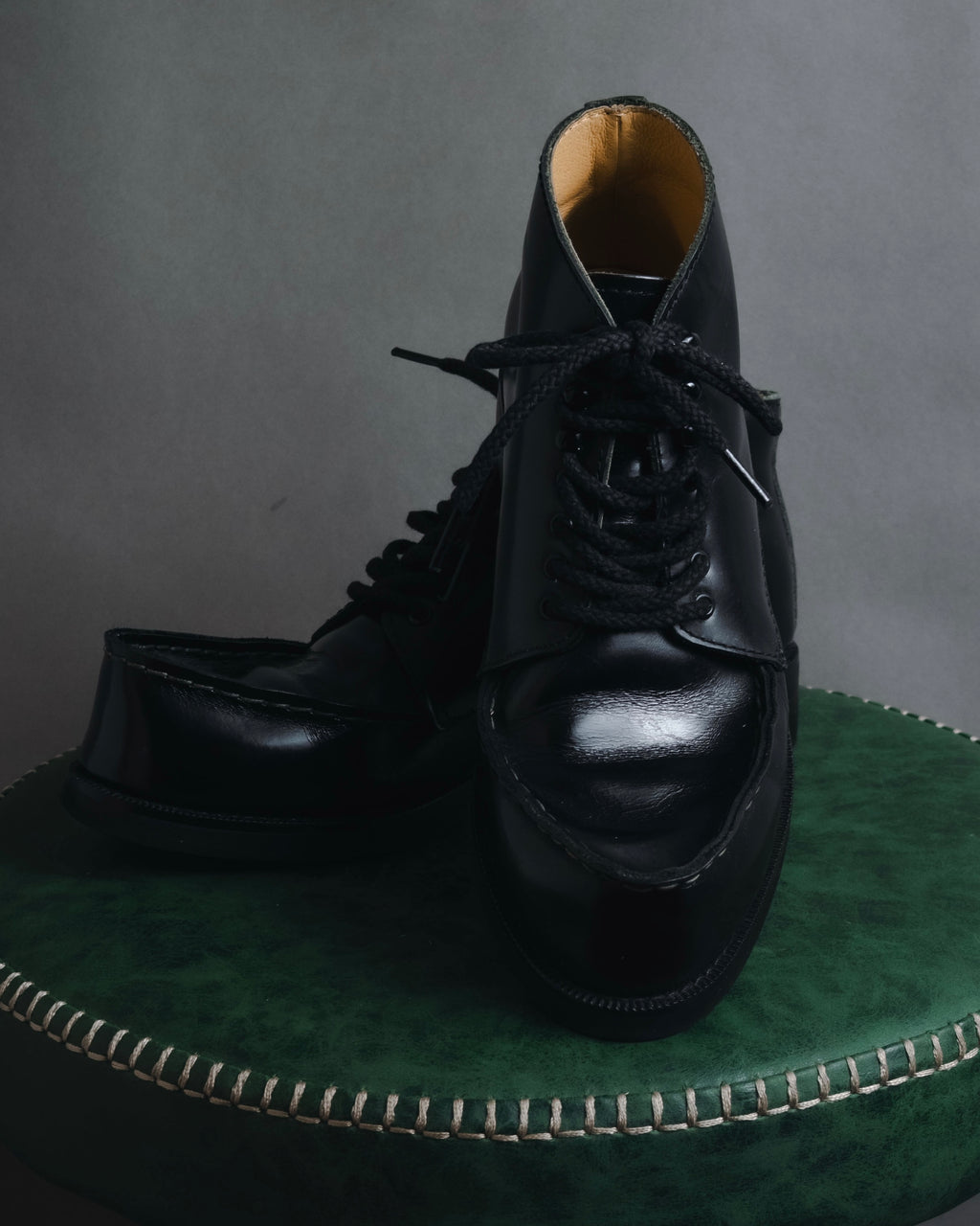 "Yohji Yamamoto FEMME" Lace-up leather ankle boots