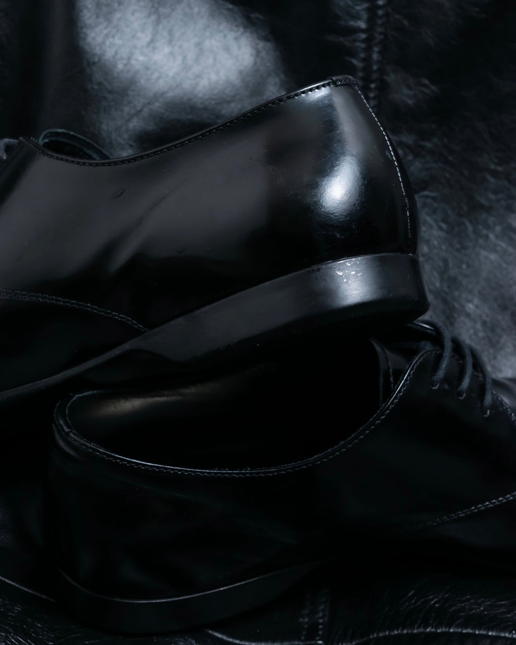 "PRADA" glossy leather formal shoes