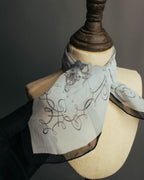 "Hermès" 80's-90's Airy silk chiffon scarf