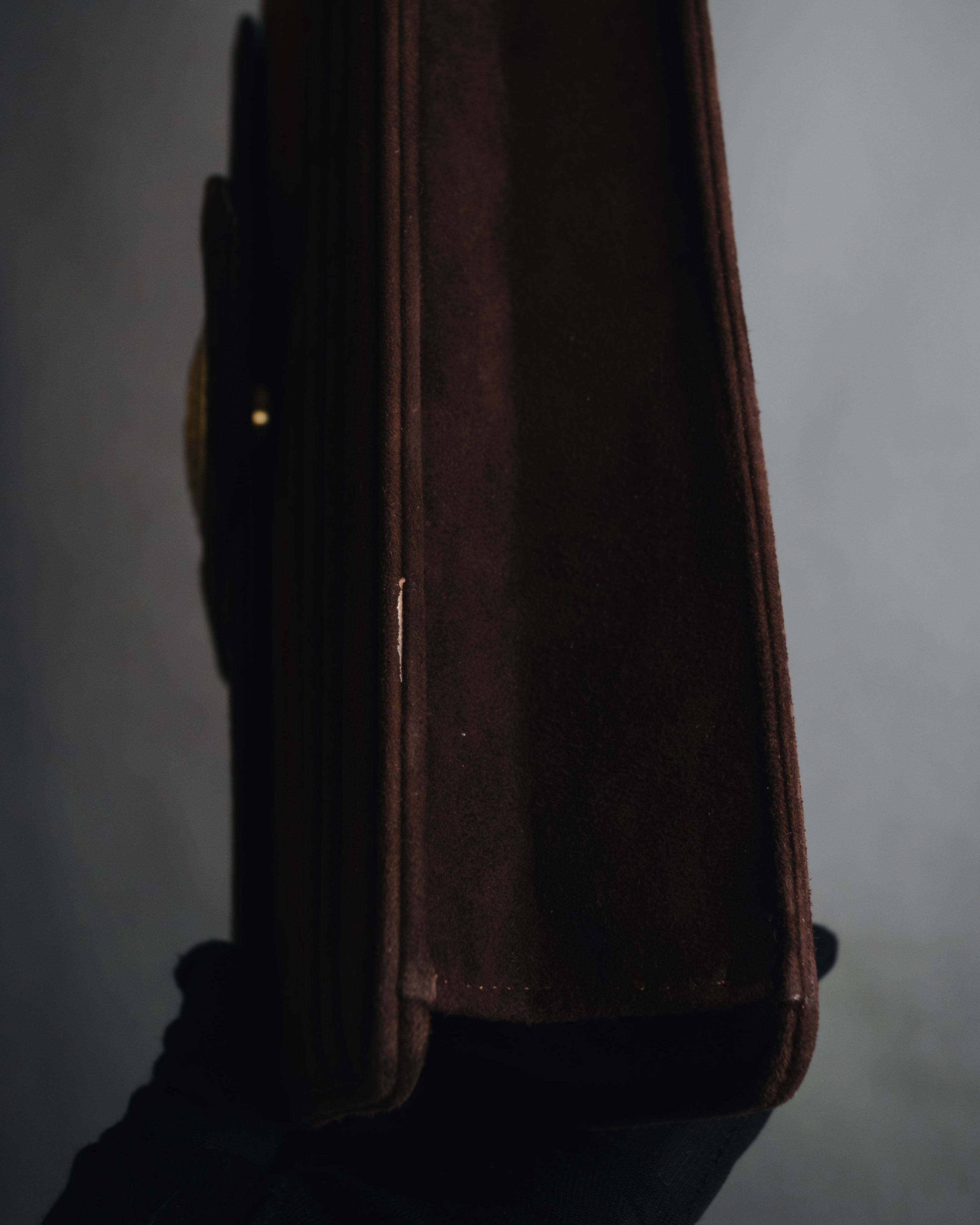 "Yves Saint Laurent" 80’s-90’s Concho suede chain shoulder bag