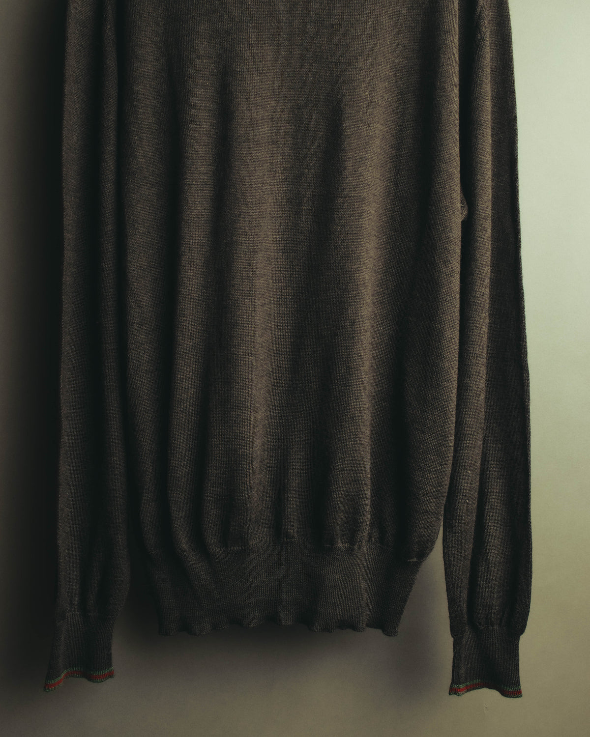 “GUCCI” 90’s-00’s Web stripe V-neck knit sweater