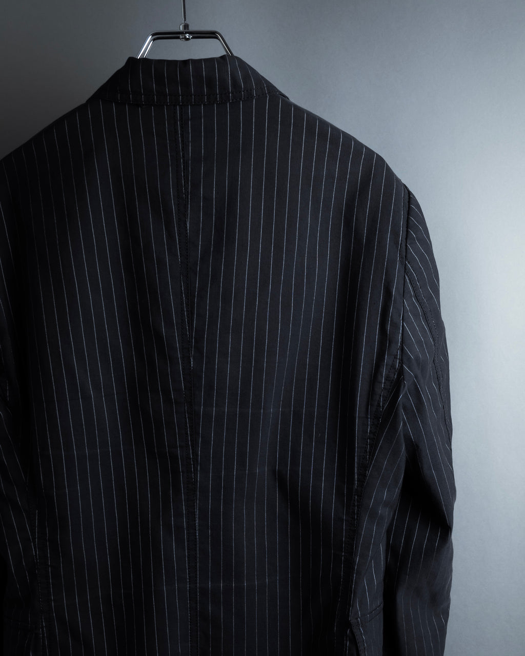 "Dolce & Gabbana" Collar switching design pinstripe pattern tailored jacket