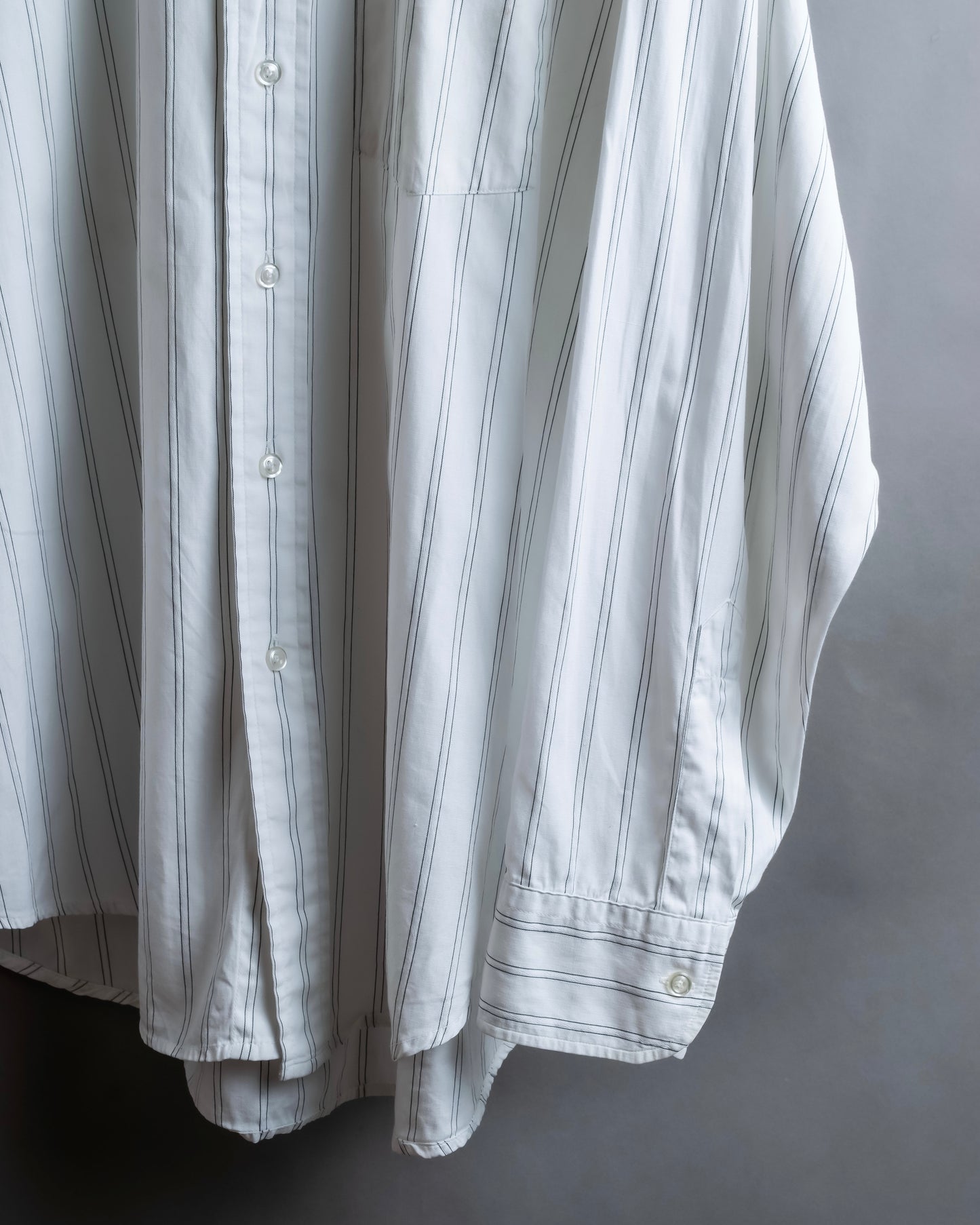 "Christian Dior" Double stripe pattern oversized shirt