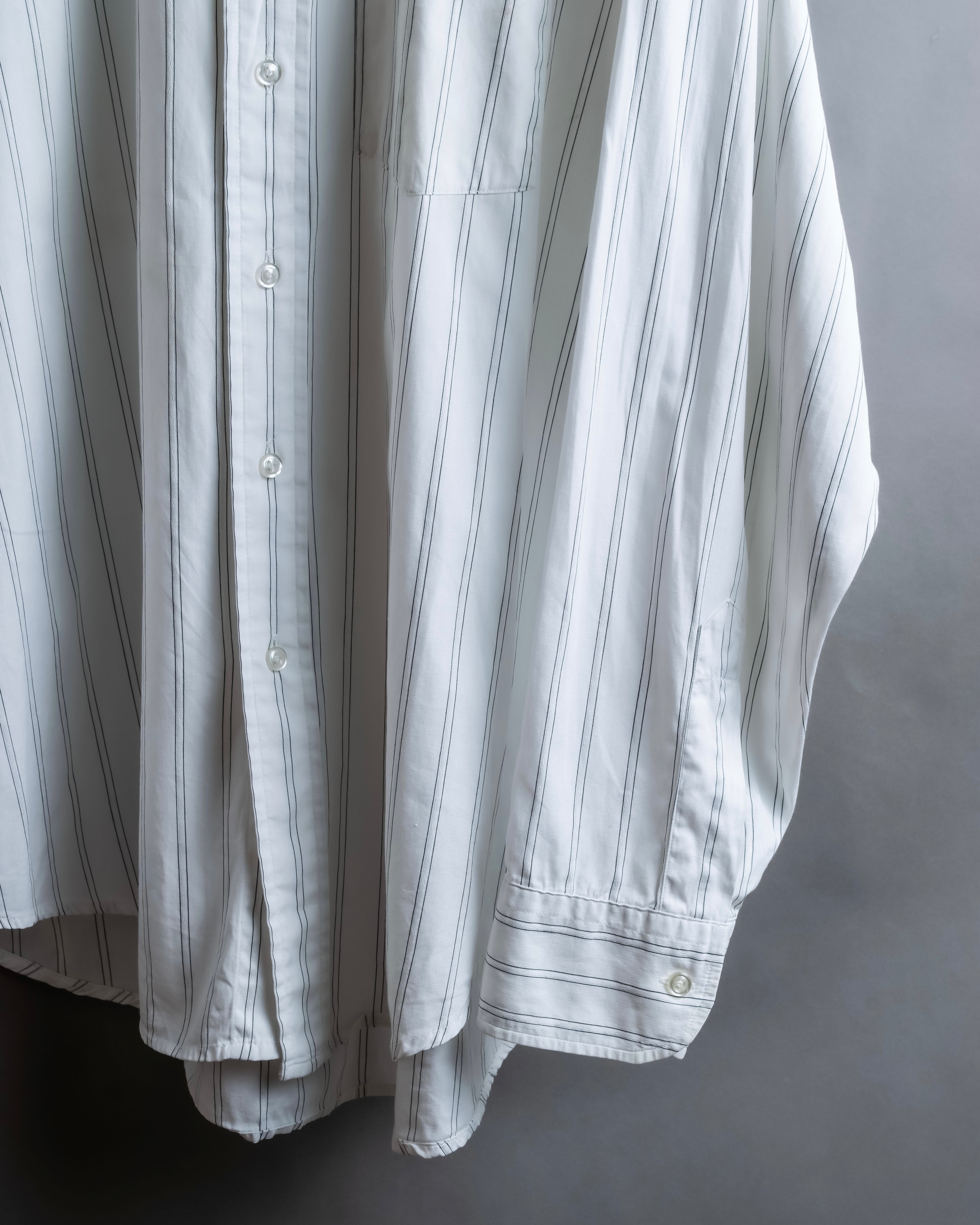 "Christian Dior" Double stripe pattern oversized shirt