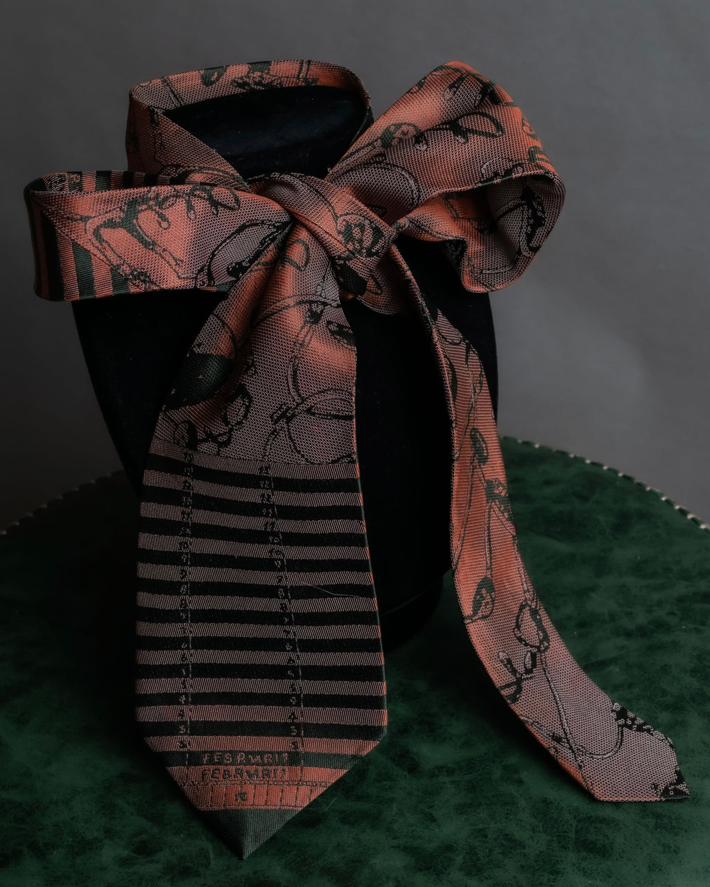 "JEAN PAUL GAULTIER HOMME" Drawing camouflage design silk neck tie