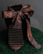 "JEAN PAUL GAULTIER HOMME" Drawing camouflage design silk neck tie