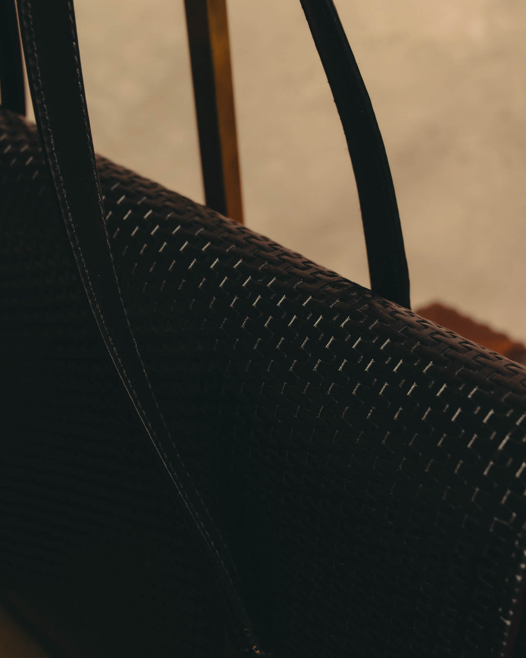 "Salvatore Ferragamo" 90's-00's Woven leather shoulder handbag