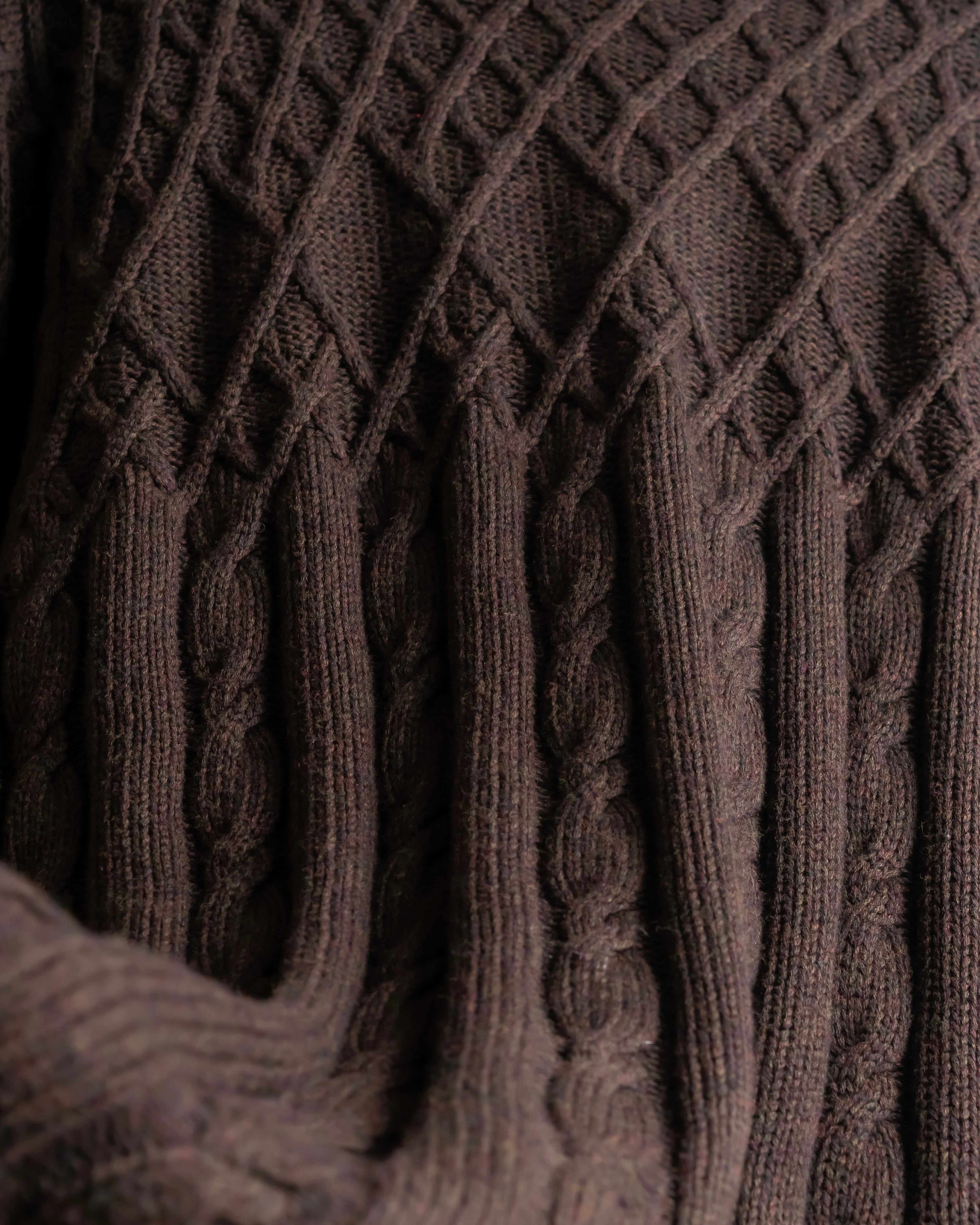 "Vintage cable knit turtleneck sweater"