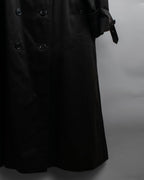 "BURBERRYS" Traditional detail double-breasted stand color trench coat