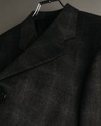 “PRADA” 90’s-00’s Wool cashmere checked tailored jacket