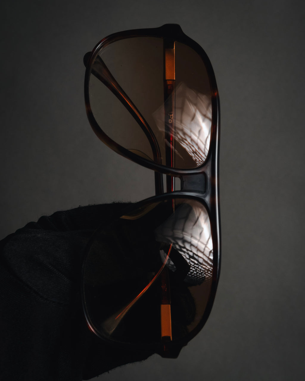 "Polo Ralph Lauren" 85’s-95’s Tortoiseshell aviator logo temples sunglasses