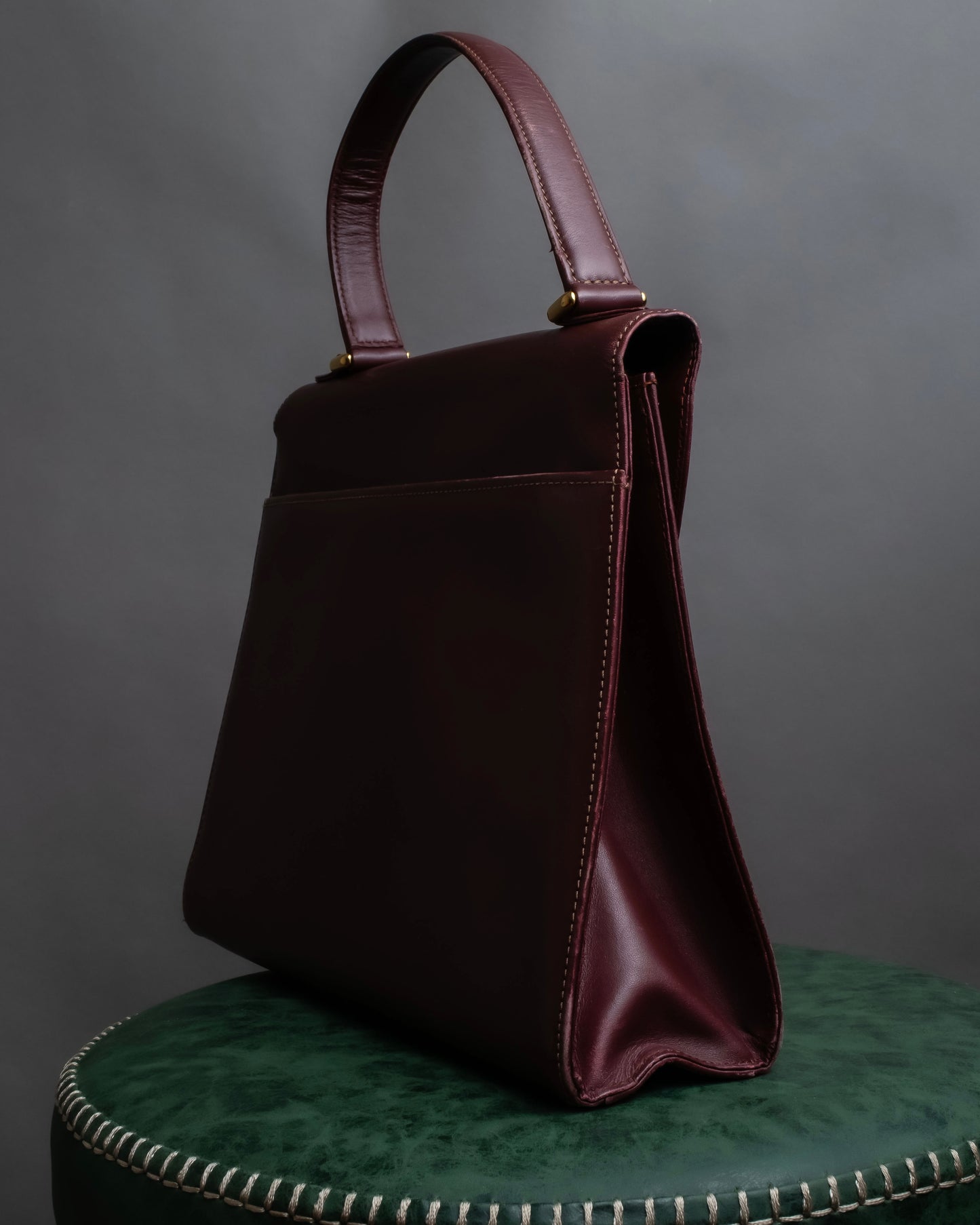 "Cartier" Jewelry inspiration bordeaux color trapezoid hand bag