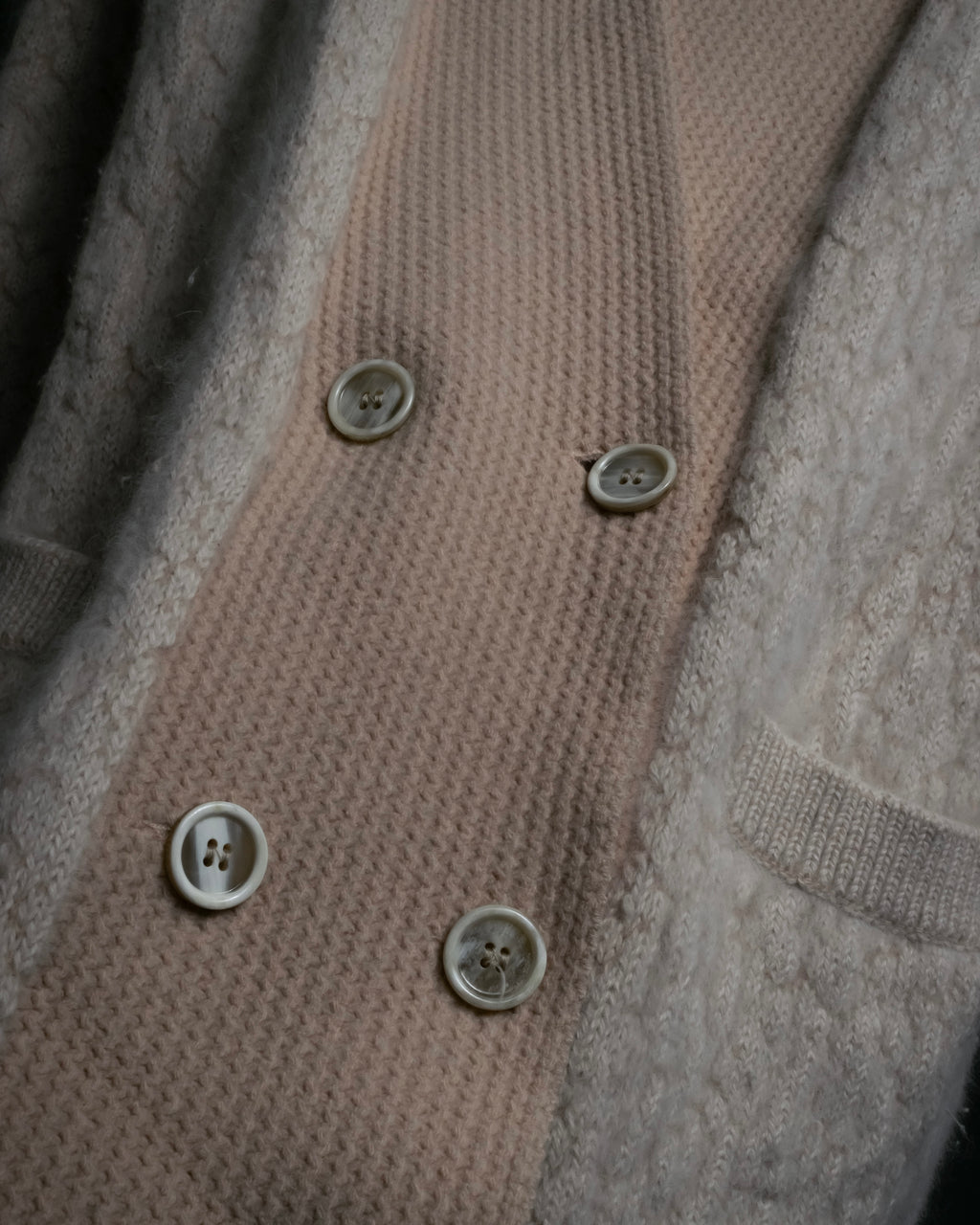 "Chloe" Angora mix standing up long cardigan