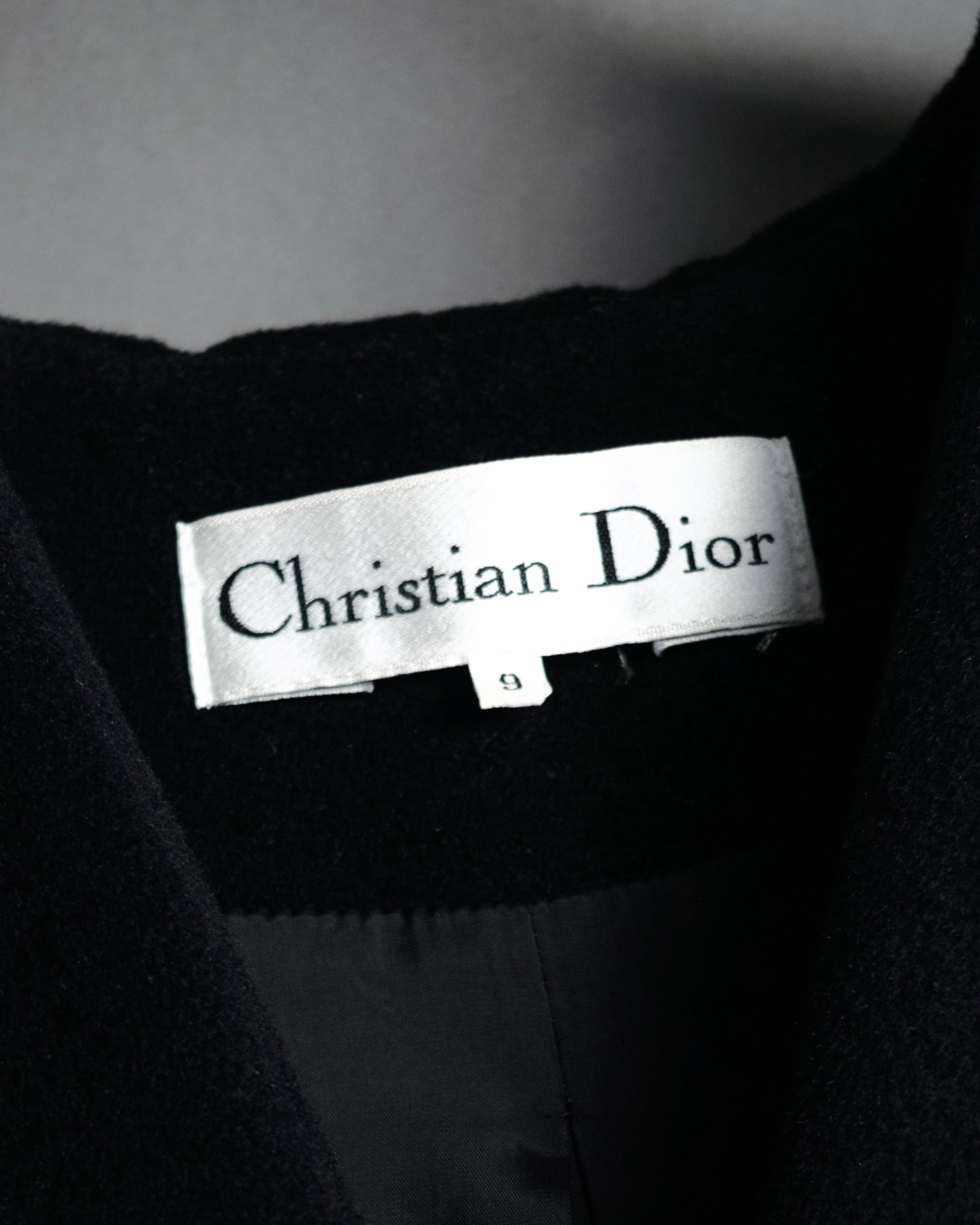 –SPECIAL– “Christian Dior” 80’s-90’s Angora blend sailor collar A-line coat