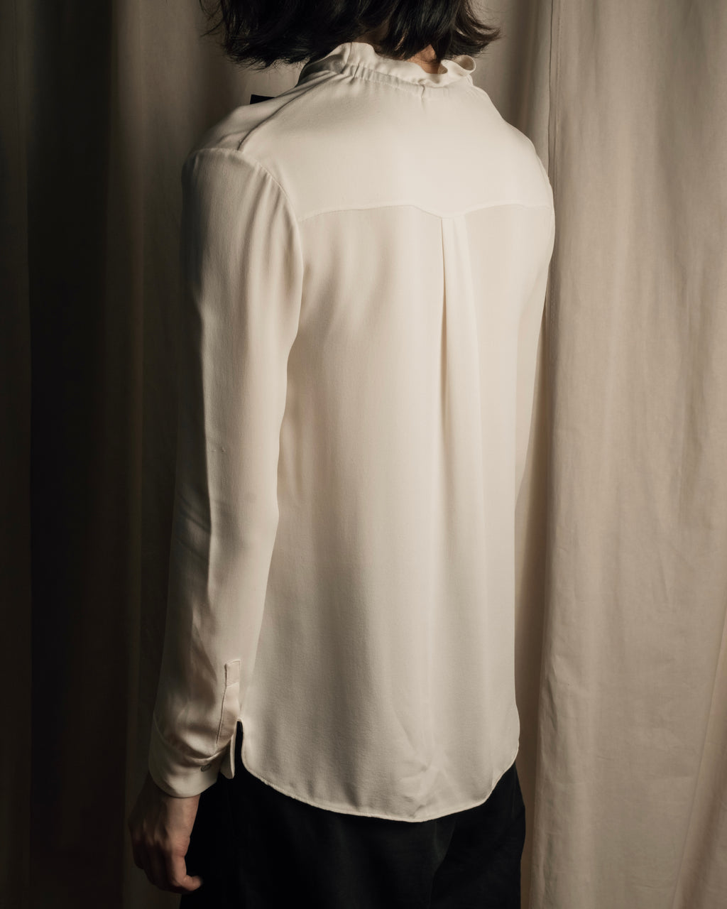 "VALENTINO" Gathered detail ribbon bow tie pullover